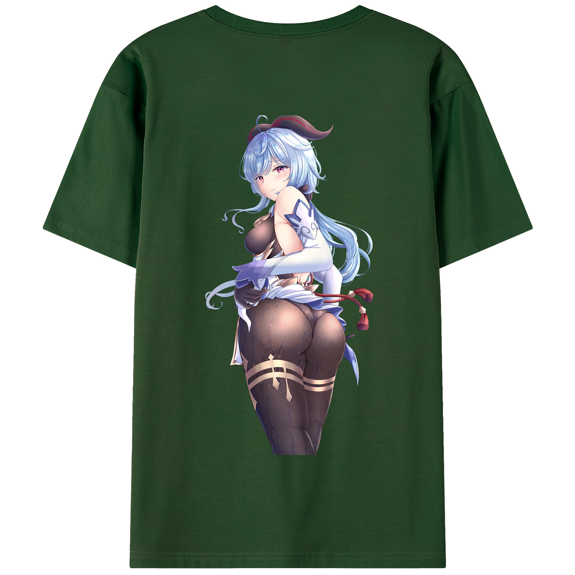 げんし神 甘雨 かんう genshin Ganyu 綿100％半袖Tシャツ（背面プリント）